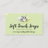 Handgemachte Seifen-Visitenkarte der Mörserstampfe Visitenkarte (Vorderseite)
