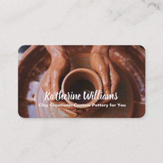 Handgemachte Töpferei Visitenkarte (Vorderseite)