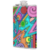 Handgemachte und digital gestrichene Muster Art 12 Flachmann (Links)