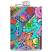 Handgemachte und digital gestrichene Muster Art 12 Flachmann (Vorderseite)