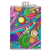 Handgemachte und digital gestrichene Muster Art 12 Flachmann (Rückseite)