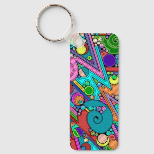 Handgemachte und digital gestrichene Muster Art 12 Schlüsselanhänger (Vorderseite)