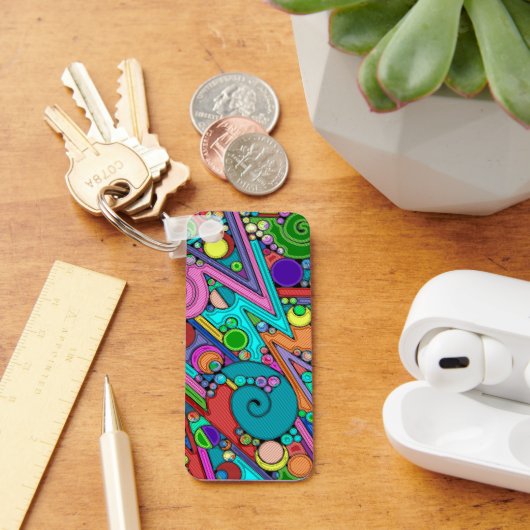 Handgemachte und digital gestrichene Muster Art 12 Schlüsselanhänger (Schreibtisch)