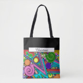 Handgemachte und digital gestrichene Muster Art 12 Tasche (Vorderseite)