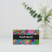 Handgemachte und digital gestrichene Muster Art 12 Visitenkarte (Stehend Vorderseite)