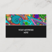 Handgemachte und digital gestrichene Muster Art 12 Visitenkarte (Rückseite)