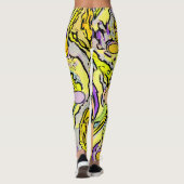Handgemachte und digital gestrichene Muster Art 13 Leggings (Rückseite)
