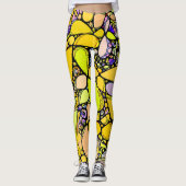 Handgemachte und digital gestrichene Muster Art 13 Leggings (Vorderseite)