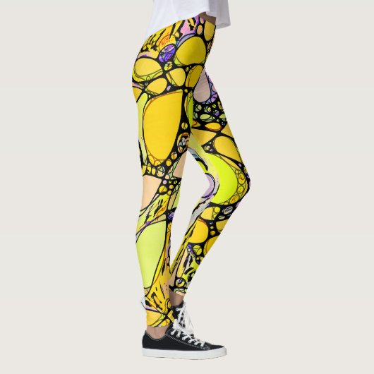 Handgemachte und digital gestrichene Muster Art 13 Leggings (Rechts)