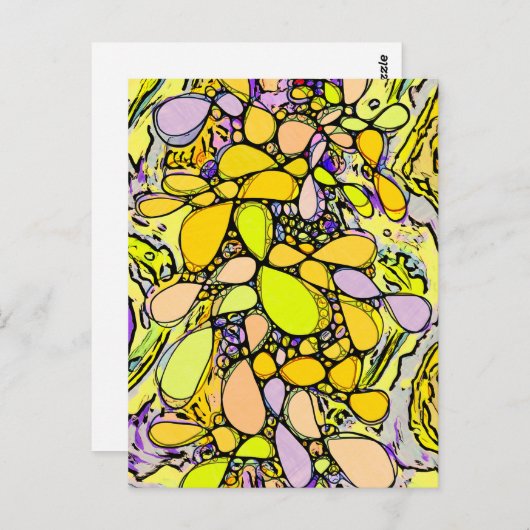 Handgemachte und digital gestrichene Muster Art 13 Postkarte (Vorne/Hinten)