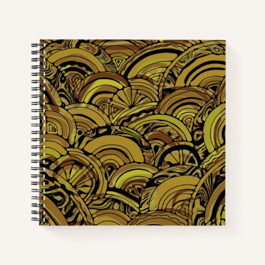 Handgemachte und digital gestrichene Muster Art 15 Notizblock (Vorderseite)