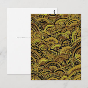 Handgemachte und digital gestrichene Muster Art 15 Postkarte