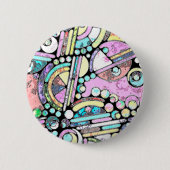 Handgemachte und digital gestrichene Muster Art 17 Button (Vorderseite)