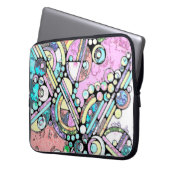 Handgemachte und digital gestrichene Muster Art 17 Laptopschutzhülle (Vorderseite Links)