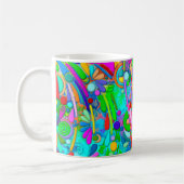Handgemachte und digital gestrichene Muster Art 18 Kaffeetasse (Links)
