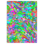 Handgemachte und digital gestrichene Muster Art 18 Klemmbrett (Rückseite)
