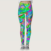 Handgemachte und digital gestrichene Muster Art 18 Leggings (Vorderseite)