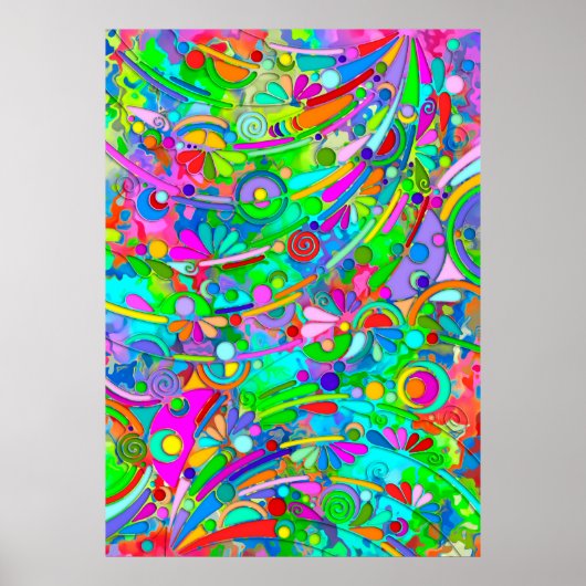 Handgemachte und digital gestrichene Muster Art 18 Poster (Vorne)