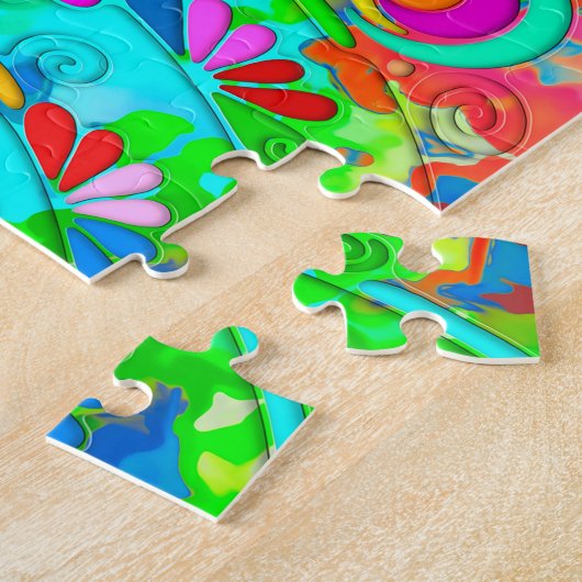 Handgemachte und digital gestrichene Muster Art 18 Puzzle (Seite)