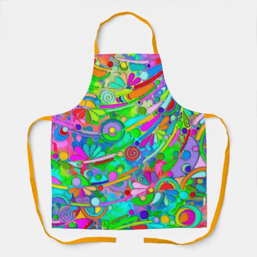 Handgemachte und digital gestrichene Muster Art 18 Schürze (Vorderseite)