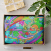 Handgemachte und digital gestrichene Muster Art 18 Seidenpapier (Geschenk)