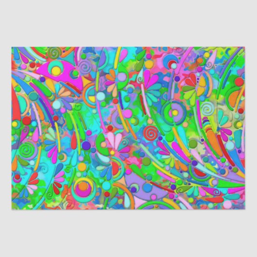 Handgemachte und digital gestrichene Muster Art 18 Seidenpapier (Vorderseite)