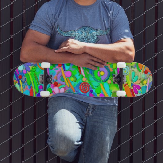 Handgemachte und digital gestrichene Muster Art 18 Skateboard (Außenbereich 3)