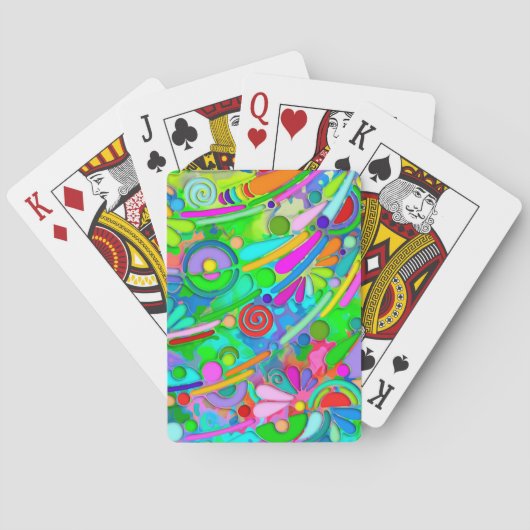 Handgemachte und digital gestrichene Muster Art 18 Spielkarten (Rückseite)