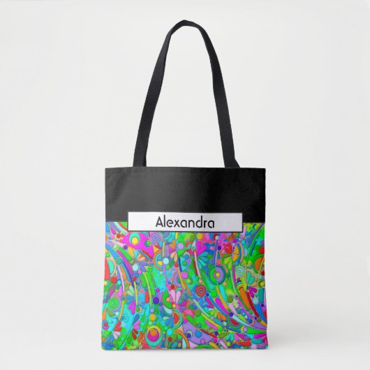 Handgemachte und digital gestrichene Muster Art 18 Tasche (Vorderseite)