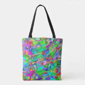 Handgemachte und digital gestrichene Muster Art 18 Tasche (Rückseite)