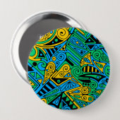 Handgemachte und digital gestrichene Muster Art 21 Button (Vorne & Hinten)