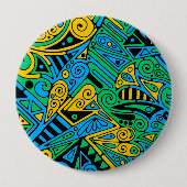 Handgemachte und digital gestrichene Muster Art 21 Button (Vorderseite)