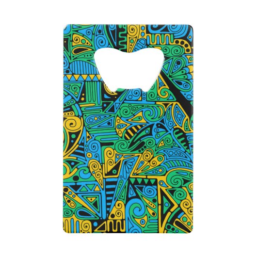 Handgemachte und digital gestrichene Muster Art 21 Geldbeutel Flaschenöffner (Vorderseite)