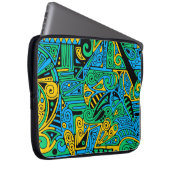 Handgemachte und digital gestrichene Muster Art 21 Laptopschutzhülle (Vorne Rechts)