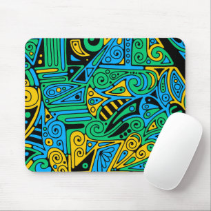 Handgemachte und digital gestrichene Muster Art 21 Mousepad