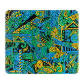 Handgemachte und digital gestrichene Muster Art 21 Schneidebrett (Vorderseite)