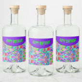 Handgemachte und digital gestrichene Muster Art 22 Alkoholflaschenetikett (Flaschen)