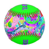 Handgemachte und digital gestrichene Muster Art 22 Baseball (Vorderseite)