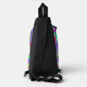 Handgemachte und digital gestrichene Muster Art 22 Crossbody Bag (Rückseite)