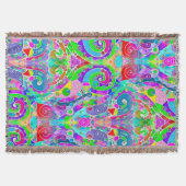 Handgemachte und digital gestrichene Muster Art 22 Decke (Vorderseite)