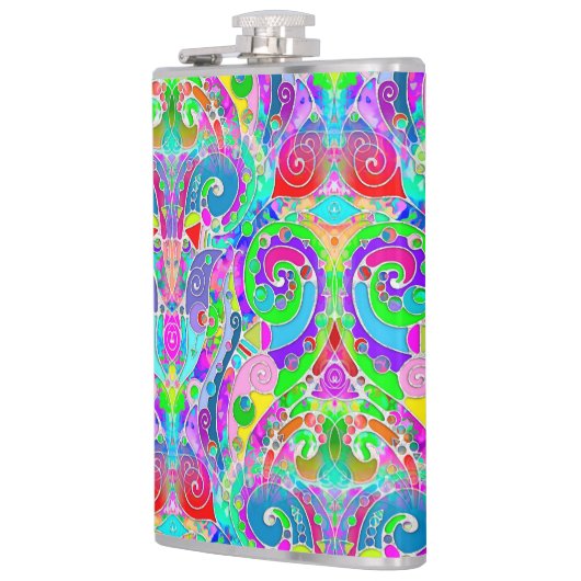 Handgemachte und digital gestrichene Muster Art 22 Flachmann (Links)