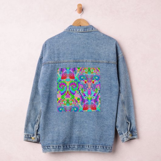 Handgemachte und digital gestrichene Muster Art 22 Jeansjacke (Hangar)