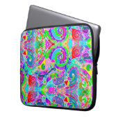 Handgemachte und digital gestrichene Muster Art 22 Laptopschutzhülle (Vorderseite Links)