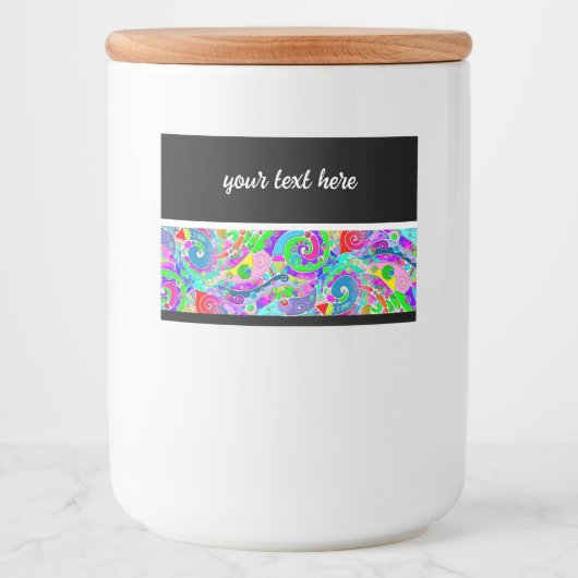 Handgemachte und digital gestrichene Muster Art 22 Lebensmitteletikett (Vorderseite)