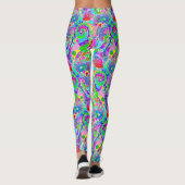 Handgemachte und digital gestrichene Muster Art 22 Leggings (Rückseite)