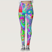 Handgemachte und digital gestrichene Muster Art 22 Leggings (Vorderseite)