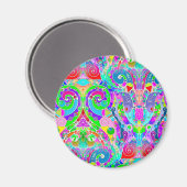 Handgemachte und digital gestrichene Muster Art 22 Magnet (Vorderseite/Rückseite)
