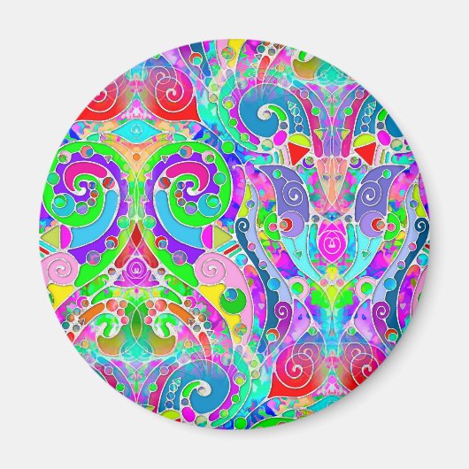 Handgemachte und digital gestrichene Muster Art 22 Magnet (Vorne)
