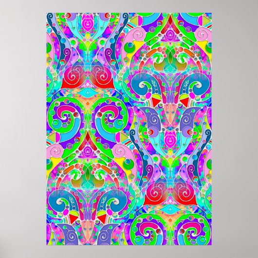 Handgemachte und digital gestrichene Muster Art 22 Poster (Vorne)