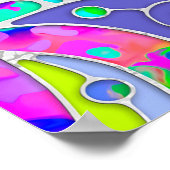 Handgemachte und digital gestrichene Muster Art 22 Poster (Ecke)